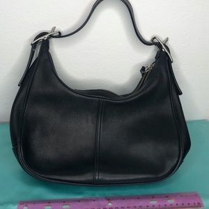 Black Leather Coach Hobo Bag 9591